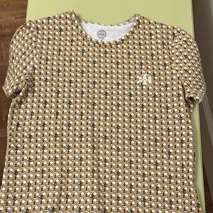 Tory Burch Geometric Yellow and Brown Top